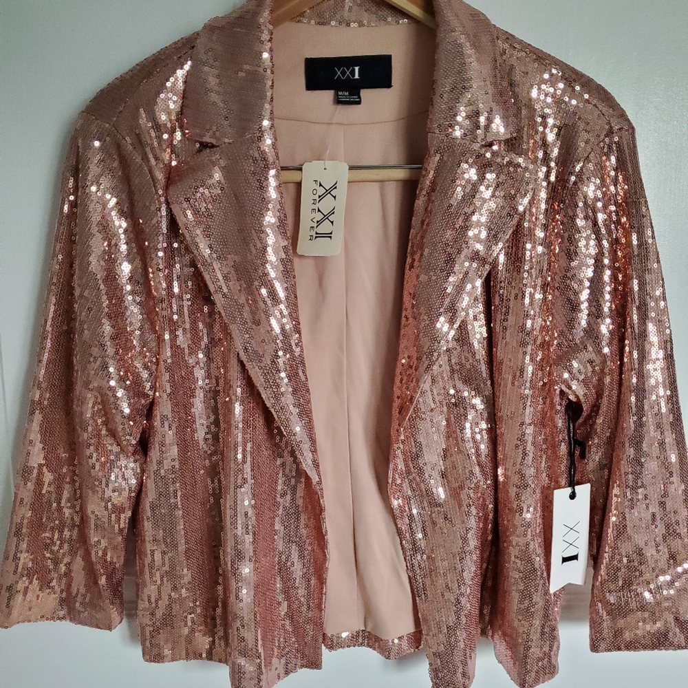 Forever 21 Pink Sequin Jacket